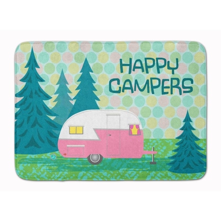 Carolines Treasures Happy Campers Glamping Trailer Machine Washable Memory Foam Mat VHA3004RUG